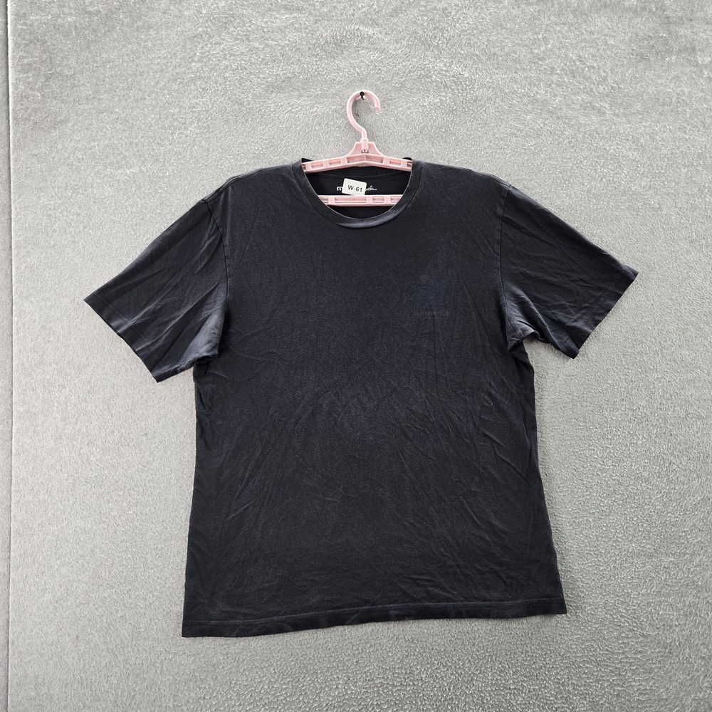 Travismathew Men Shirt L Black Back Graphic Tee Logo‎ Short Sleeve